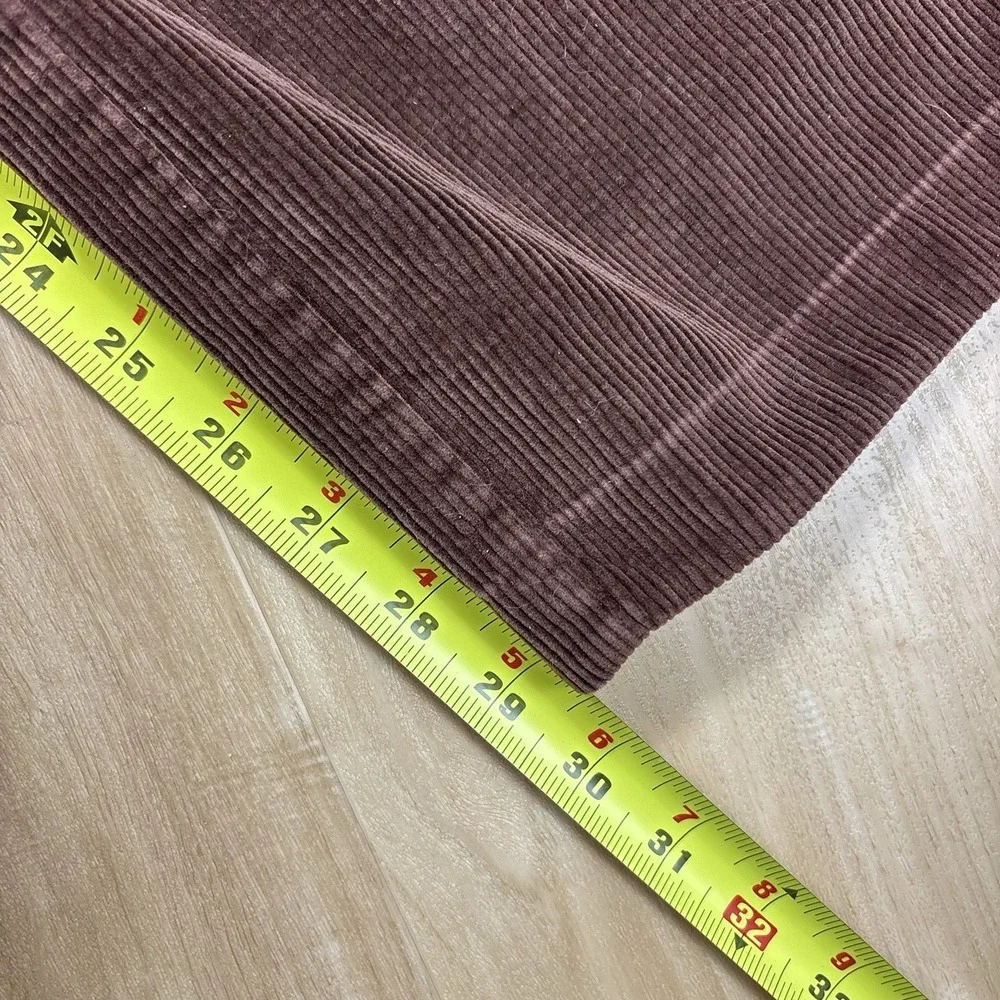 Y2K Brown Corduroy Size 9 Pants 24x29 High Waist Wide Leg Mom Zipper Pockets